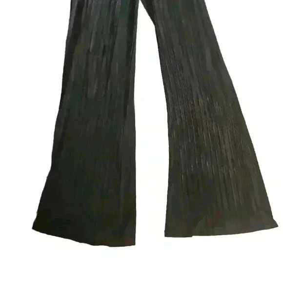 Free People Womens Black Ribbed Flare Leg Jumpsuit XS - Picture 5 of 11